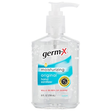 Germ-X Original Hand Sanitizer Gel  62% Ethyl Alcohol with Vitamin E  Scented  Travel Size  8 fl oz